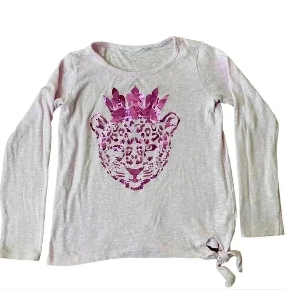 Other - Cheetah Long Sleeves Beach Lavender Soft Essential Girl Top SZ L (10/12) #2076